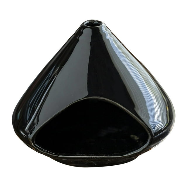Porta incienso de cerámica, porta incienso de porcelana, adorno de escritorio, accesorios para spa Negro