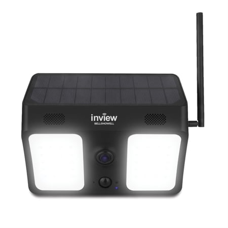 UPC: 0084438901795 | Bell+Howell BHSLC1-BK Inview Smart 1080p Wi-Fi Solar Security Camera with 800-Lumen Floodlights