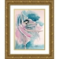 thumbnail image 1 of Kovacs, Anna Brigite 25x32 Gold Ornate Wood Framed with Double Matting Museum Art Print Titled - Ballerina in Pink II, 1 of 4