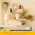thumbnail image 4 of Floating Shelf Bracket 6 Inch of 4 Pack Heavy Duty Shelf Brackets Black Coated Metal L Bracket Wall Shelf Support DIY Brackets with 1/5 Inch Thick and 160 LBS Load Capacity, 4 of 5