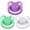 Purple, Light Green, White, variant on CutiePlusU Adult Sized Pacifier Dummy for Adult Babies Large Shield - 3 Pack Black
