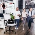thumbnail image 4 of Dkelincs Mesh Office Chair Computer Desk Chair with 360° Casters & Armrest, White, 4 of 7