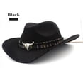 thumbnail image 4 of New Ethnic Style Western Cowboy Hat Women‘s Wool Jazz Cap, 4 of 7