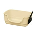 thumbnail image 2 of GROWTH TANK Cat Litter Box Anti Splashing Portable U Shape Lowered Front for Indoor Cats White, 2 of 9