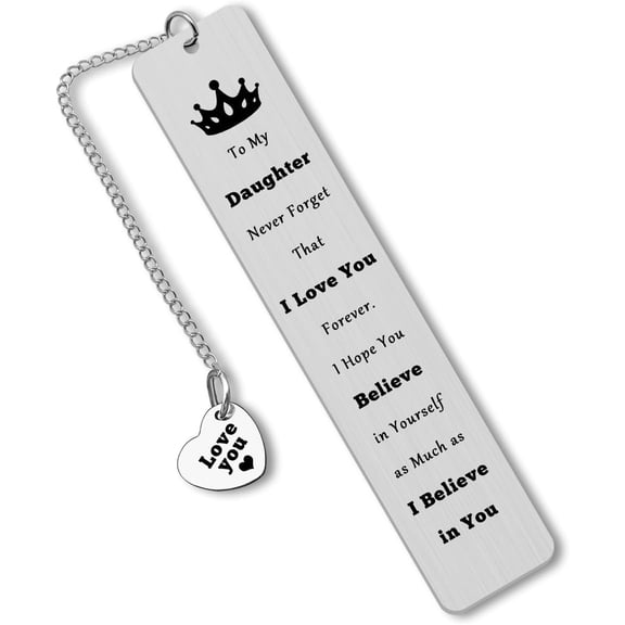 Daughter Birthday Gifts Bookmarks to My Daughter Gifts from Mom Dad Inspirational Bookmarks for Daughter Stepdaughter Encouragement Graduation Gifts for Daughter Back to School Gifts for Daughter