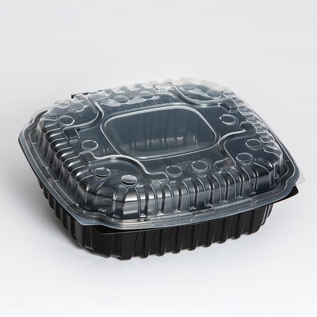 Anchor Packaging 10.5" x 9.5" Takeout Food Container with Vented Hinged Lid | 100 per Case