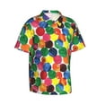 thumbnail image 2 of Abstract Dots Men'S 3d Print Casual Button Down Shirts, Novelty Hawaiian Short Sleeves 2xl, 2 of 7