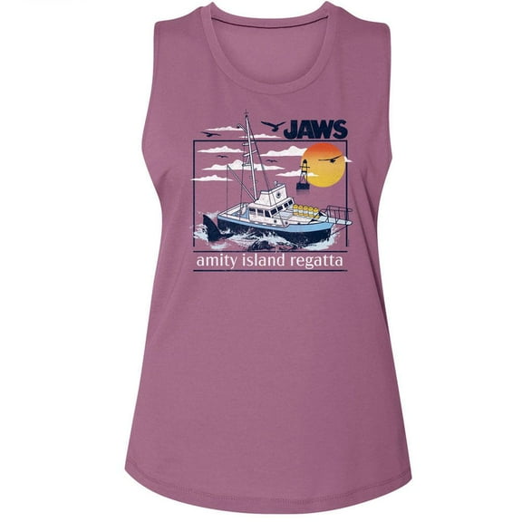 Jaws Amity Island Regatta Shiraz Women's Muscle Tank Top T-Shirt