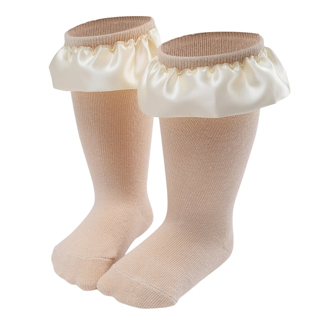 B91xZ Girls Cushioned Crew Socks Colorful Creative Fun Novelty Design Crew Socks,Beige S Infant