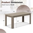 thumbnail image 3 of Gymax 63'' Dining Table Rectangular Modern Kitchen Table For 6 People Home Furniture, 3 of 9
