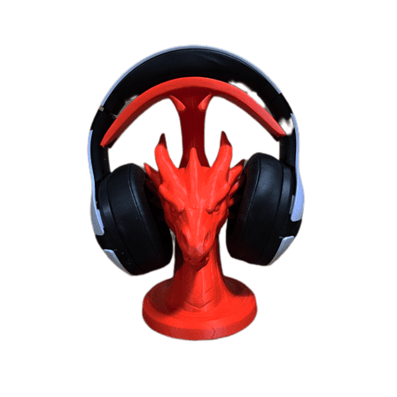 Dragon Head Headphone Stand for Gaming & Studio Headsets, Red, 1ct