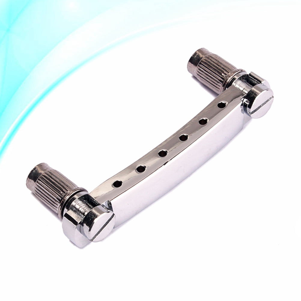UPKOCH Silver Metal Guitar Bridge Saddle Roller Tailpiece for Electric Guitar Replacement Parts