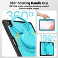 thumbnail image 5 of XYX Case for Samsung Galaxy Tab S10 Lite 10.9 Inch with Rotating Stand, Shoulder Strap, 2in1 Shockproof Cover, Sky Blue, 5 of 7