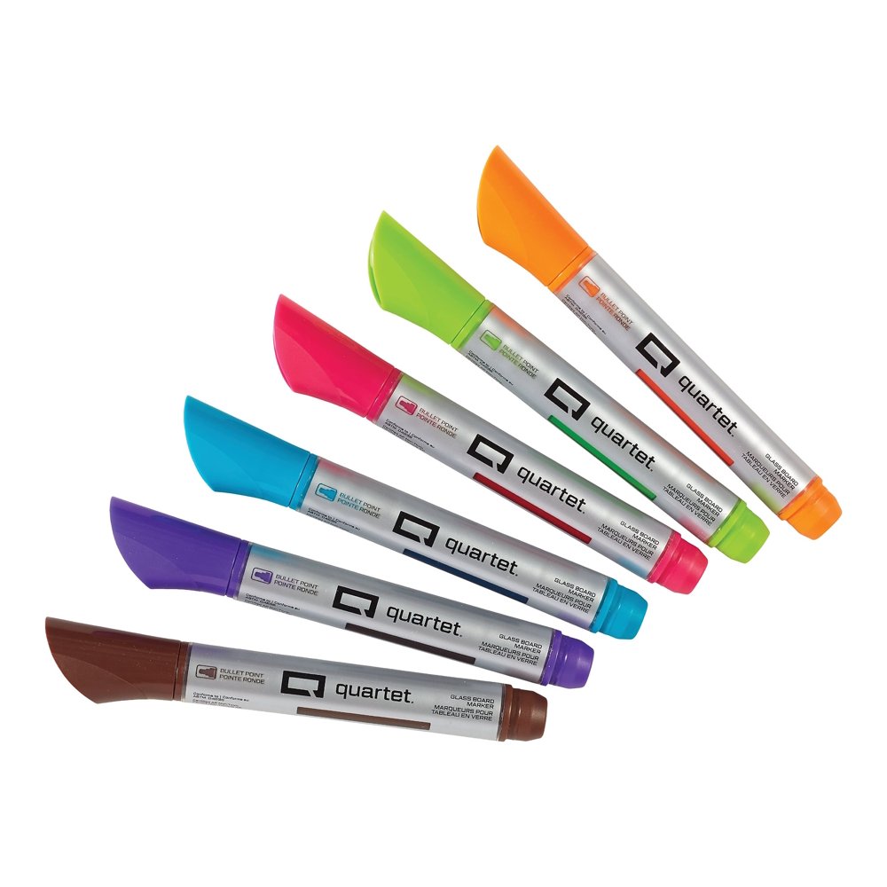 Quartet Premium Dry Erase Markers Bullet Tip Assorted Color Inks 6/Pack
