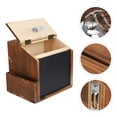 thumbnail image 4 of Wall Mount Wooden Suggestion Box with Lock Wood Comment Box with Chalkboard for Fundraiser Collection Suggestion Voting Ballot Restaurant Tips, 4 of 4