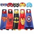 thumbnail image 1 of Niños Niños Marvel Superhéroe Superman Dc Capa Capa con máscara para los ojos Traje de fiesta, 1 of 1