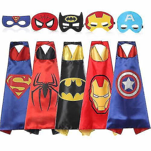 Niños Niños Marvel Superhéroe Superman Dc Capa Capa con máscara para los ojos Traje de fiesta