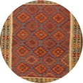thumbnail image 1 of Ahgly Company Indoor Round Traditional Red Southwestern Area Rugs, 4' Round, 1 of 6