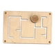 thumbnail image 4 of Tablero de trabajo Montessori, Material DIY, juguetes de educación temprana, material didáctico, juguete de viaje de madera, portátil para regalos de Laberinto, 4 of 9