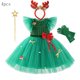 thumbnail image 3 of Vestido de baile de estrella de Navidad para niña, vestido de princesa para fiesta de carnaval, manga voladora de lujo, 2024 Original, 3 of 5