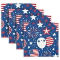 thumbnail image 2 of Iauyy Satin Napkins Set of 1- Patriotic Balloon Pattern DIY Printing Decoration Cloth Napkin- Easy Care for Home/Party, 2 of 8