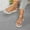 Gold, variant on Women Wedge Sandals Breathable Woven Upper Cushioned Platform Women Sandals Boho Beaded Slip On Sandals For Women Summer Beach Shoes Silver US :6