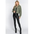 thumbnail image 5 of J. METHOD Women's Crop Jacket Faux Fur Snap Button Long Sleeve Casual Cropped Shacket Outerwear, 5 of 5