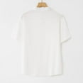 thumbnail image 4 of Ceisia Men's Shirt | Loose Stand Collar Short Sleeve Cotton-Linen Shirt | Breathable Textured Wrinkle (Multiple Solid Colors) Gift, 4 of 9