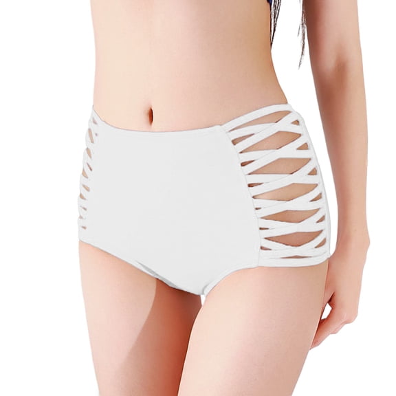 Celivon Womens Seaxy Bikini Bottoms Tie Side Brazilian Beachwear Sexy Swimsuit Bottom Beach Vacation Clothes White