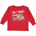 thumbnail image 3 of Inktastic I'm 3 Fire Truck 3rd Birthday Boys or Girls Long Sleeve Toddler T-Shirt, 3 of 5