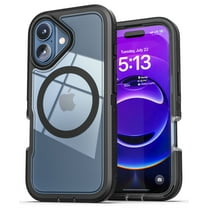Encased for iPhone 17 Protective Case (Compatible with MagSafe) Shockproof Dual Layer Frosted Phone Case (Black)