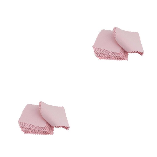 Matsuzay 100 Pieces Fabric Jewelry Polishing Cloth Cloths Wrapping Accessories Replacement Necklace Cleaning Universal Color Solid 2piezas