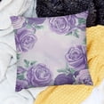 thumbnail image 2 of BANET Throw Pillow Covers, Spring Watercolor Floral Print Square Short Plush Pillowcase Soft Decorative Cushion Case for Sofa Bedroom Car 12x12in, 2 of 5