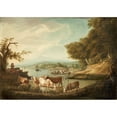thumbnail image 3 of Fisher, Alvan 14x11 Black Modern Framed Museum Art Print Titled - A Calm Watering Place Extensive and Boundless Scene with Cattle, 3 of 5