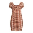 thumbnail image 5 of Madden NYC Junior's Ruched Dress with Puff Sleeves, 5 of 5