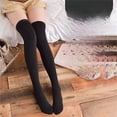 thumbnail image 6 of Yokua Women's Fleece Lined Thigh High Socks Soft Long Stockings Winter Thermal Socks, 6 of 20