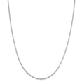 thumbnail image 1 of White Sterling Silver chain Cable 22 in 2 mm 2mm Beveled Oval, 1 of 5