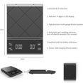 thumbnail image 2 of Built-in battery charging Electronic Scale Built-in Auto Timer Pour Over Espresso Smart Coffee Scale Kitchen Scales 3kg 0.1g Gao Jinjia LED, 2 of 2