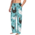 thumbnail image 2 of Easygdp Lovely Roosters Men's Pajama Pant, Sleep Elastic Waistband Lounge Pants - Medium, 2 of 9