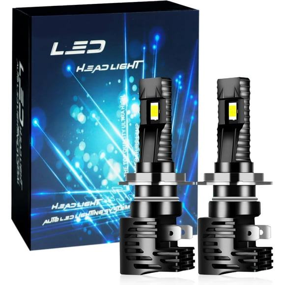 shiyou-Headlight Bulbs H7 Headlight Bulbs H7 LED Bulbs LED Headlights, Fog Light H7 Fog Lights Bulbs, 400% Brighter 6000K Fog Lamp H7 Headlight White H7 Light Bulbs Pack of 2, Cooling Fan Plug and Pl