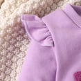thumbnail image 6 of Gyratedream Baby Girls Clothes Toddler Fall Winter Outfit Ruffle Long Sleeve Letter Printed Sweatshirt Pants Toddler Girl Sweatpants Suit, 6 of 9