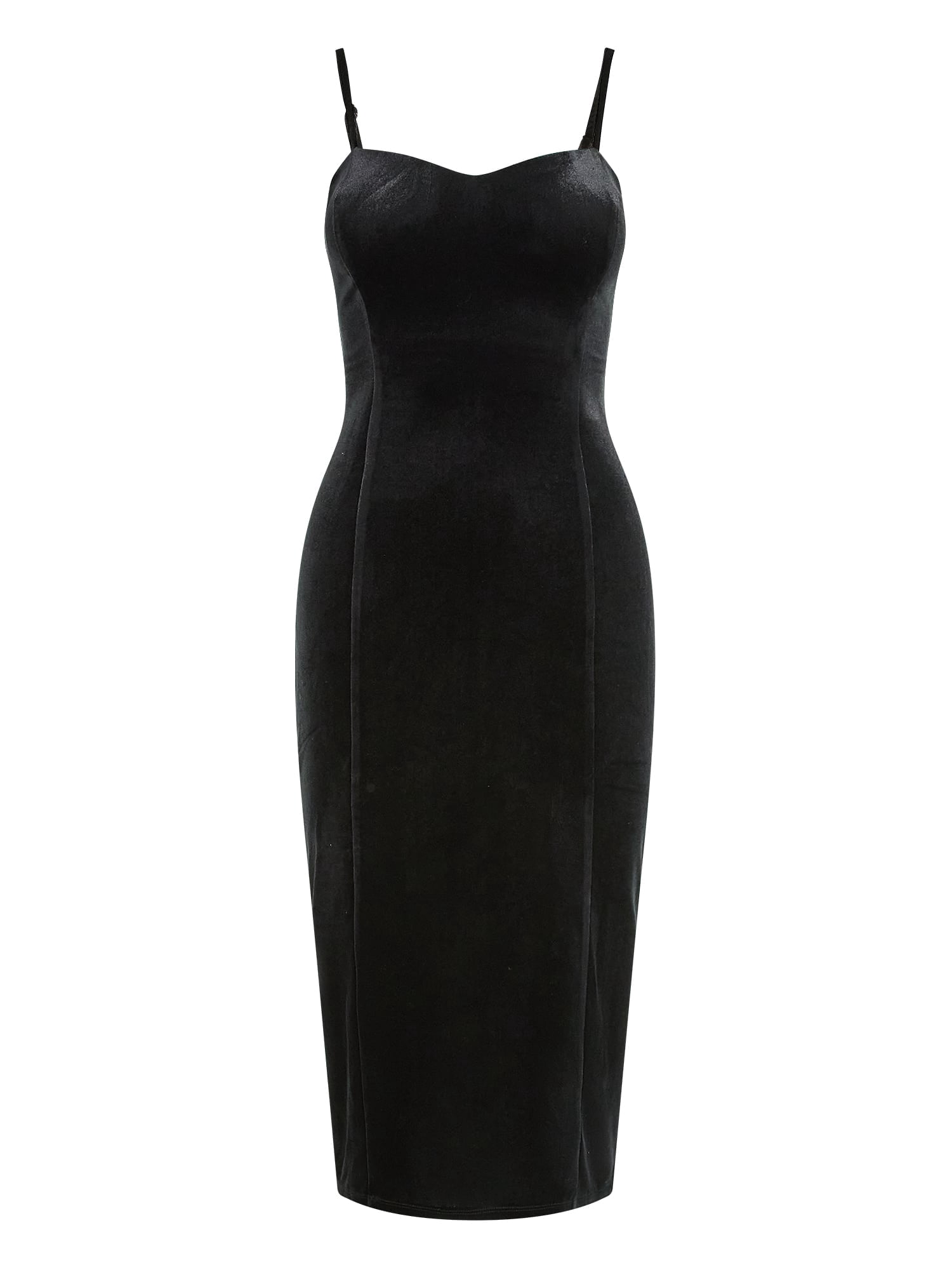 Scoop Women's and Women's Plus Stretch Velvet Bodycon Midi Dress, Sizes XS-4X