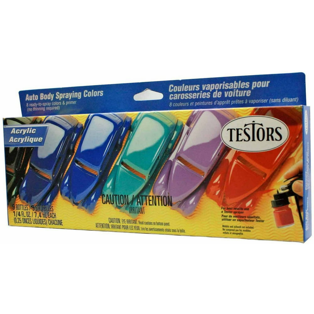 Testors Model Car Spraying Acylics Paint Set