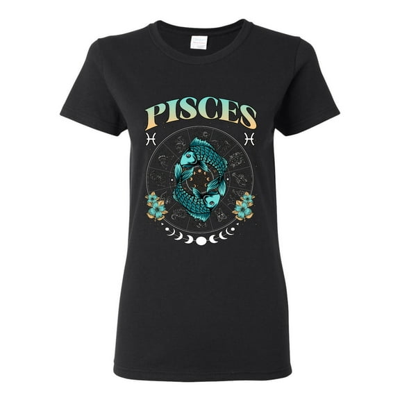 Wild Bobby Pisce Two Fish Fishes February 18 March 20, Water Sign, Constellations Horoscope Zodiac Birthday Birth Month Stone Gift for Men Women Graphic Tee