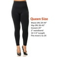 thumbnail image 2 of 2 Pack Women Queen Size Warm Fleece Lined Full Length Leggings Plus Size (L/1X/2X), 2 of 6