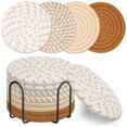 thumbnail image 4 of Flmtop 8PCS Coton Corde Tapis de Table Polyvalent Tampon d'Isolation Unique Épaissie Table Napperon Table à Manger Coussin de Protection Approprié pour les Décorations de la Maison, 4 of 10
