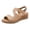 A-Khaki, variant on Open Toe Wedge Sandals for Women Soft Upper Espadrilles Shoes with Arch Support Mid Wedge Heel Slingback Casual Walking Sandal Black 7