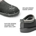 thumbnail image 3 of Mens fuzzy cozy slippers genuine suede memory foam indoor outdoor winter slip on shoes, 3 of 5