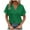 Green, variant on Ecqkame Fashion Tops for Women Summer V Neck Short Sleeve Button Work Shirts Casual Loose Trendy Solid Color Beach Tops Brown XL