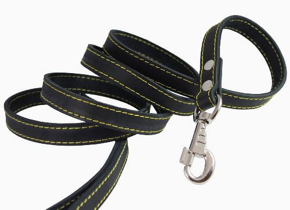 Genuine Thick Leather Dog Leash 6' Long, 3/4" Wide, for XLarge Breeds, Cane Corso, Mastiff
